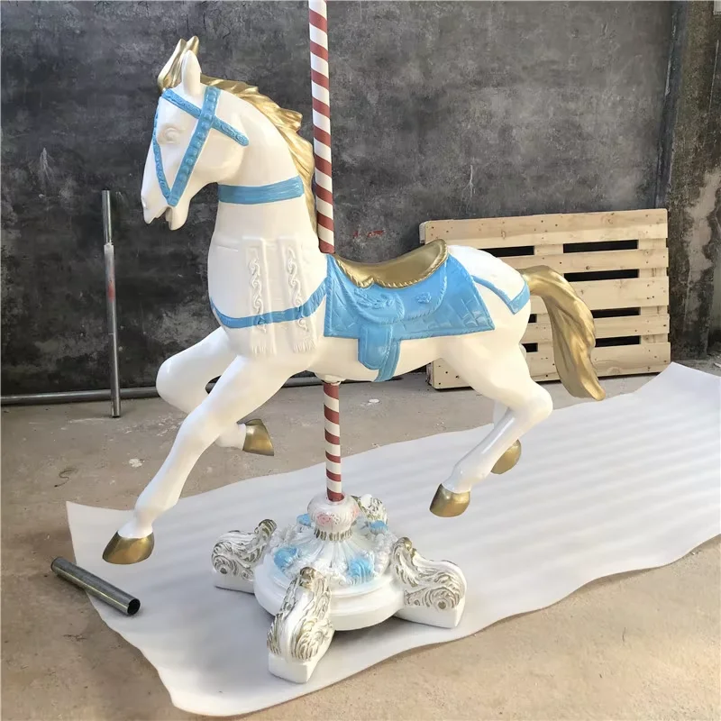 Life-size Carousel Sculpture Necessary for Parks and Amusement Parks Resin Sculpture for Salepromote sales