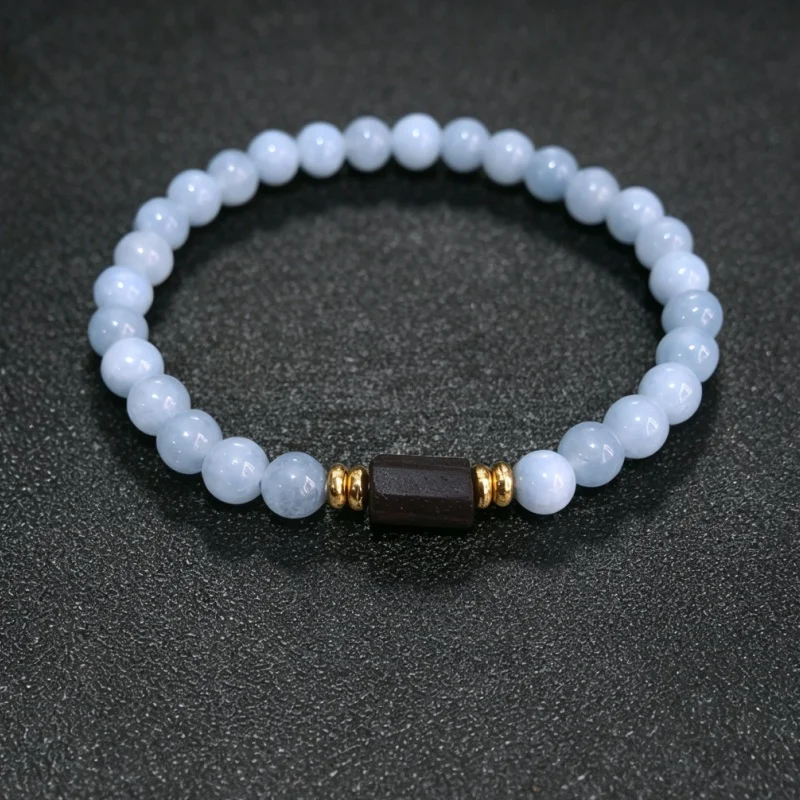 1pc agate Raw Black Tourmaline Black Tourmaline bracelet, 6mm wrist mara, protection, grounding, stress relief, root chakra,