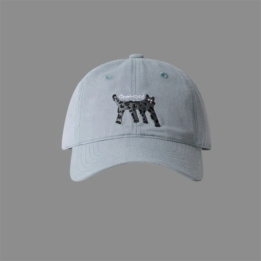 

Fashion Spotted Cat Baseball Cap Embroidered Cotton Letter Baseball Hat Adjustable Sun Hat Summer