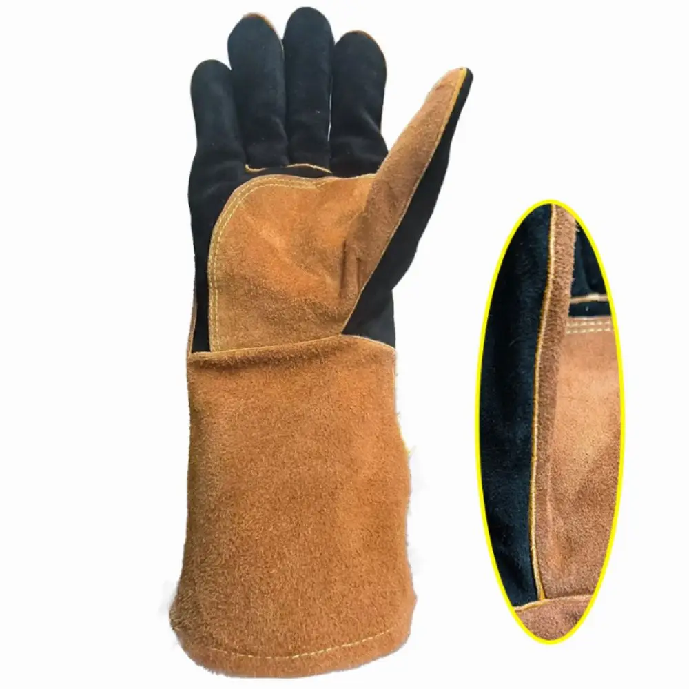 Heat-Resistant Electric Welding Gloves Wear-Resistant Thick Welding Gloves Anti-Splash Long-Term Protective