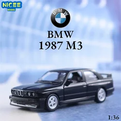 1:36 1987 BMW M3 Metal Model Car Alloy Diecasts Pull Back Car Model Toys for Kids Adult Birthday Holiday Gift Collection A622