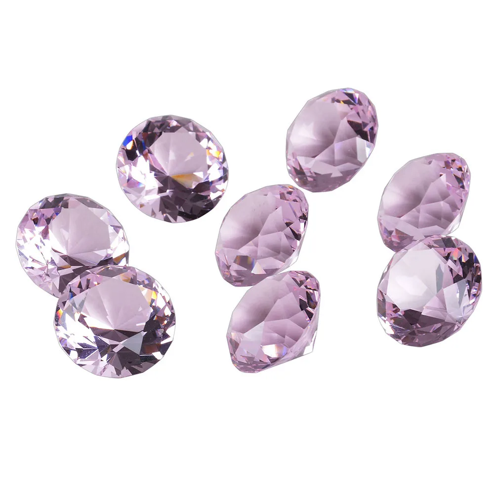 8 sztuk 30MM wielokolorowy kryształowy diament przycisk do papieru 1.2 Cal szklane diamenty dekoracja stołu biurowego w domu ślubne prezenty na boże narodzenie — zdjęcie 4