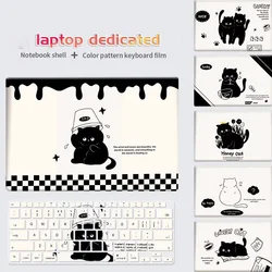 DIY Black Cat Laptop Sleeve Case Cute Macbook Hard Shell keyboard Cover For Macbook Air13 A2337 A2338 Pro A2681 Waterproof Case