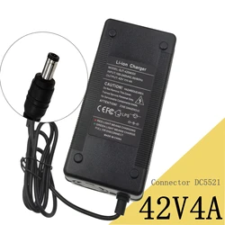 42V 4A Smart Battery Charger for 10S 36V 37V Li-ion Battery Charger DC5525