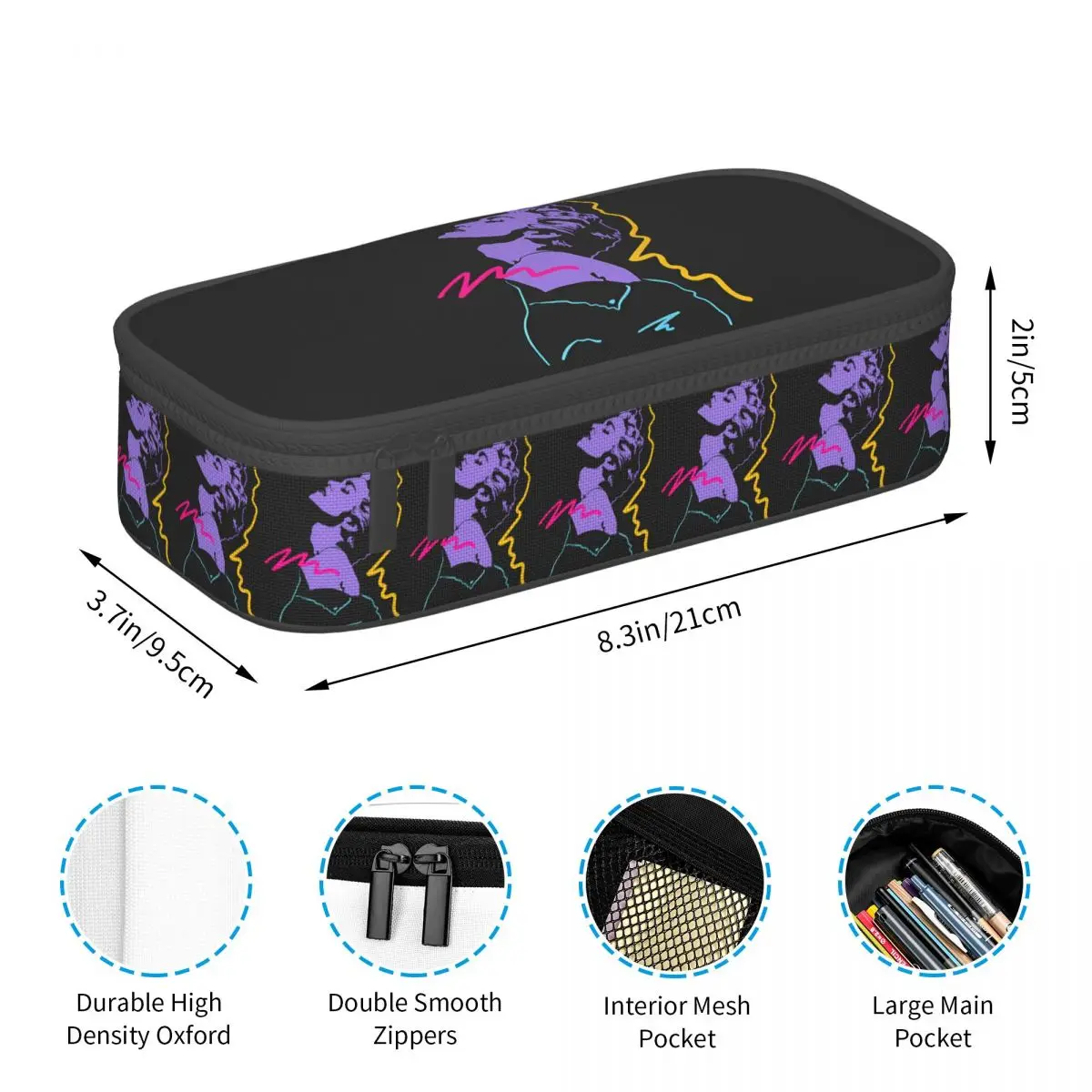 Astuccio per matite stile retrò Madonna anni '80 per scatola per penne scolastiche per studenti Astuccio per matite Forniture di cancelleria Astuccio portapenne