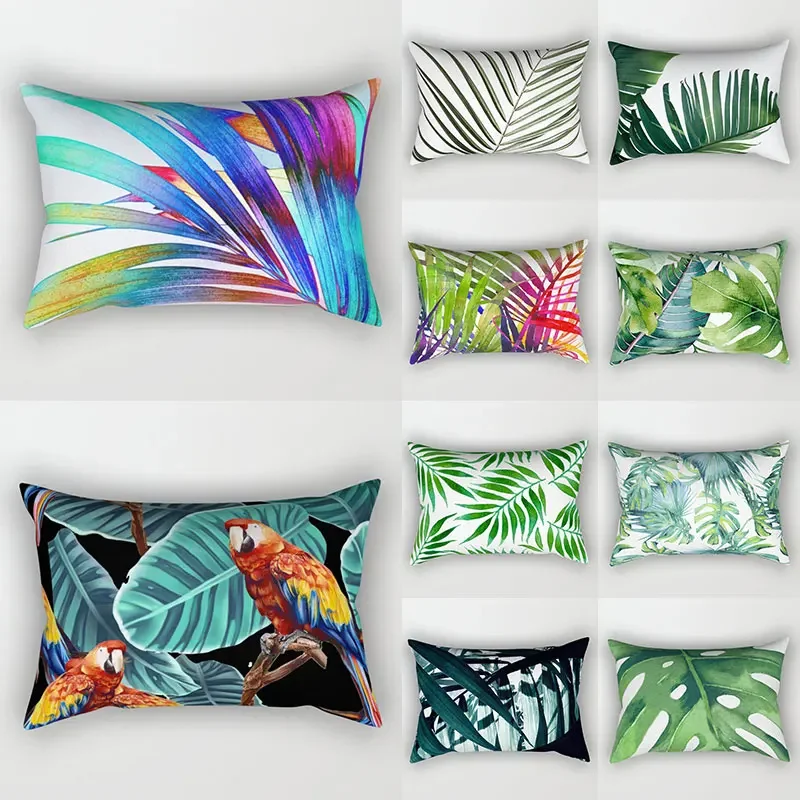 Tropical Plants Home Decor 30*50 embrace pillowcase Modern Bohemian sofa Living Room Car cushion cover Plant leaf Pillowcase