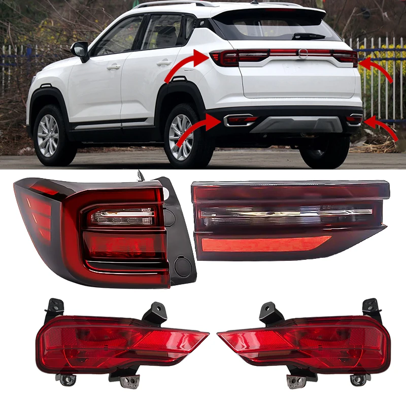

Задний фонарь в сборе Задний фонарь Задний стоп-сигнал для Changan CS35 Plus 2018 2019 2020 2021, лампа заднего бампера, задний отражатель