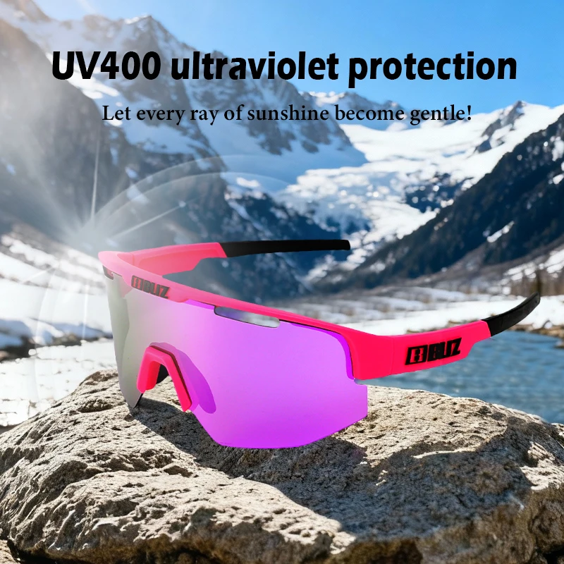 B BLIZ Fusion Adjustable Nose Pad Cycling Sunglasses Polarized UV400 3 Lens Sports Goggles for MTB Running Hiking Climbing - view 3