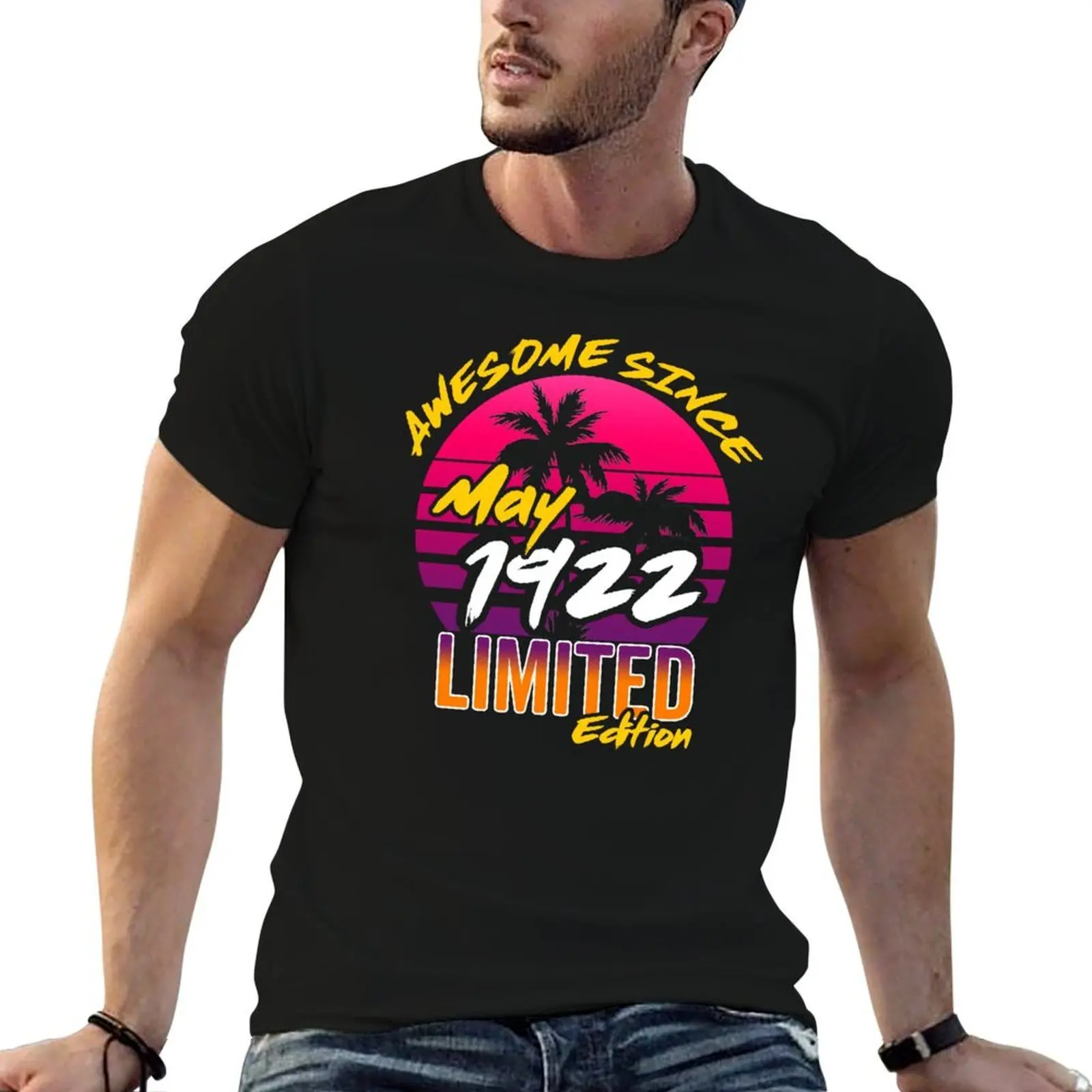 Vintage Birthday 101th Gift: Awesome Since May 1922 T-Shirt Blouse summer clothes mens white t shirts