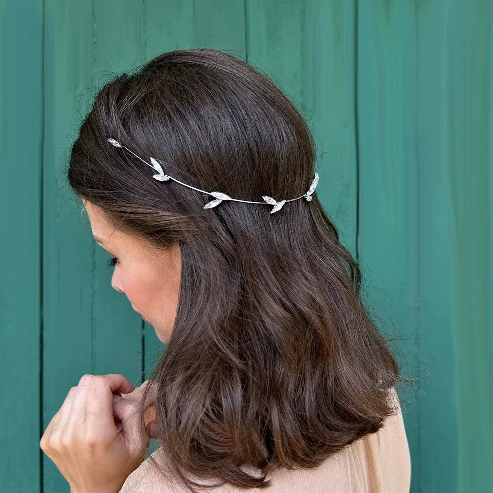 

Новая модная простая ретро-повязка на голову для невесты с кристаллами, аксессуар для волос