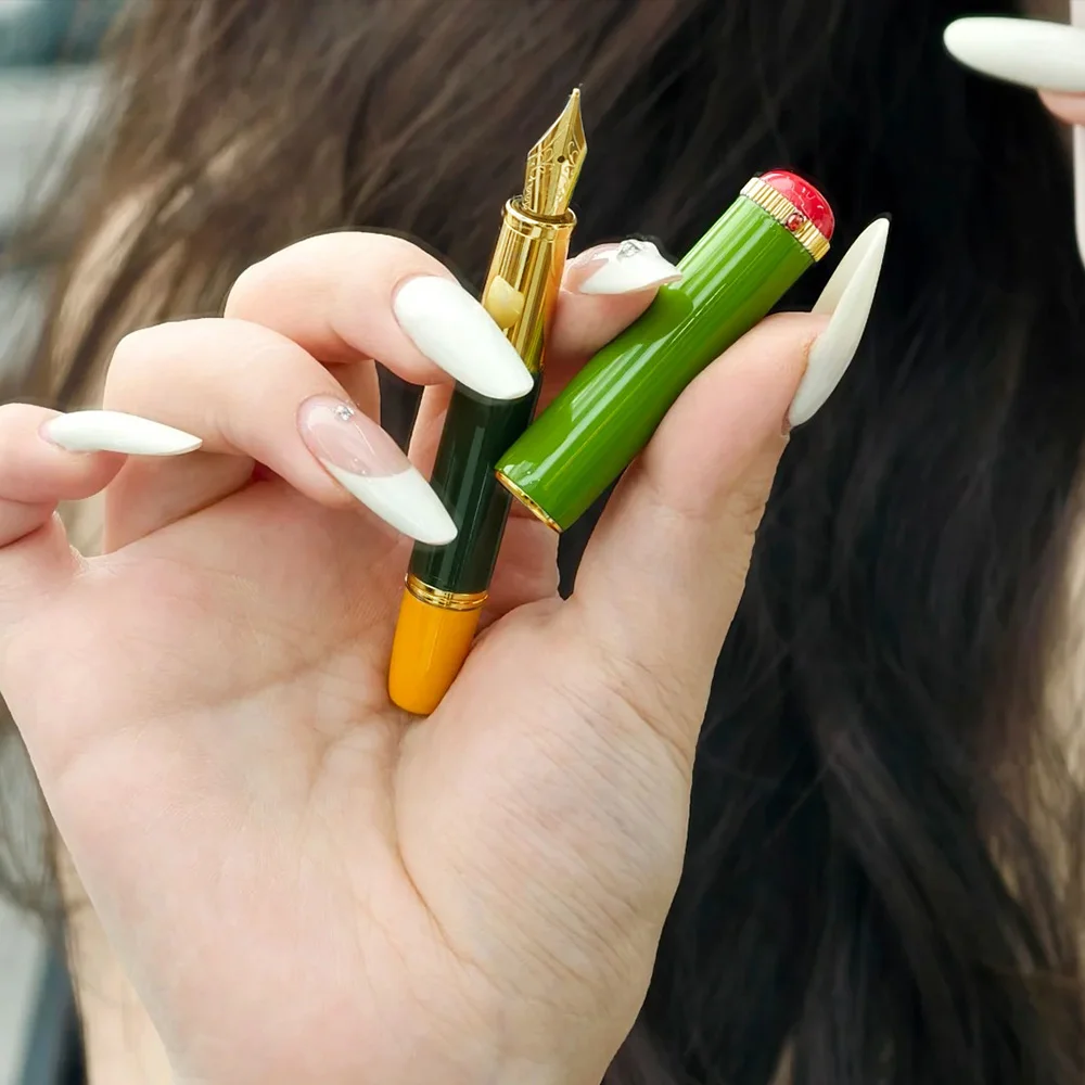 limitado-pico-oro-verde-corto-metal-mini-pluma-estilografica-suave-firma-ef-f-m-punta-escritura-suministros-de-oficina-de-negocios