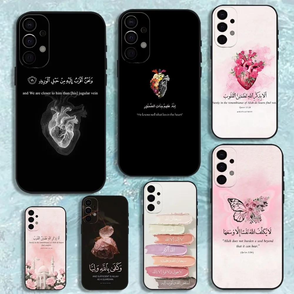 

Arabic Quran Quotes Phone Case For Samsung S25,S24,S21,S22,S23,S30,Ultra,S20,Plus,Fe,Lite,Note,10,9,5G Black Cover