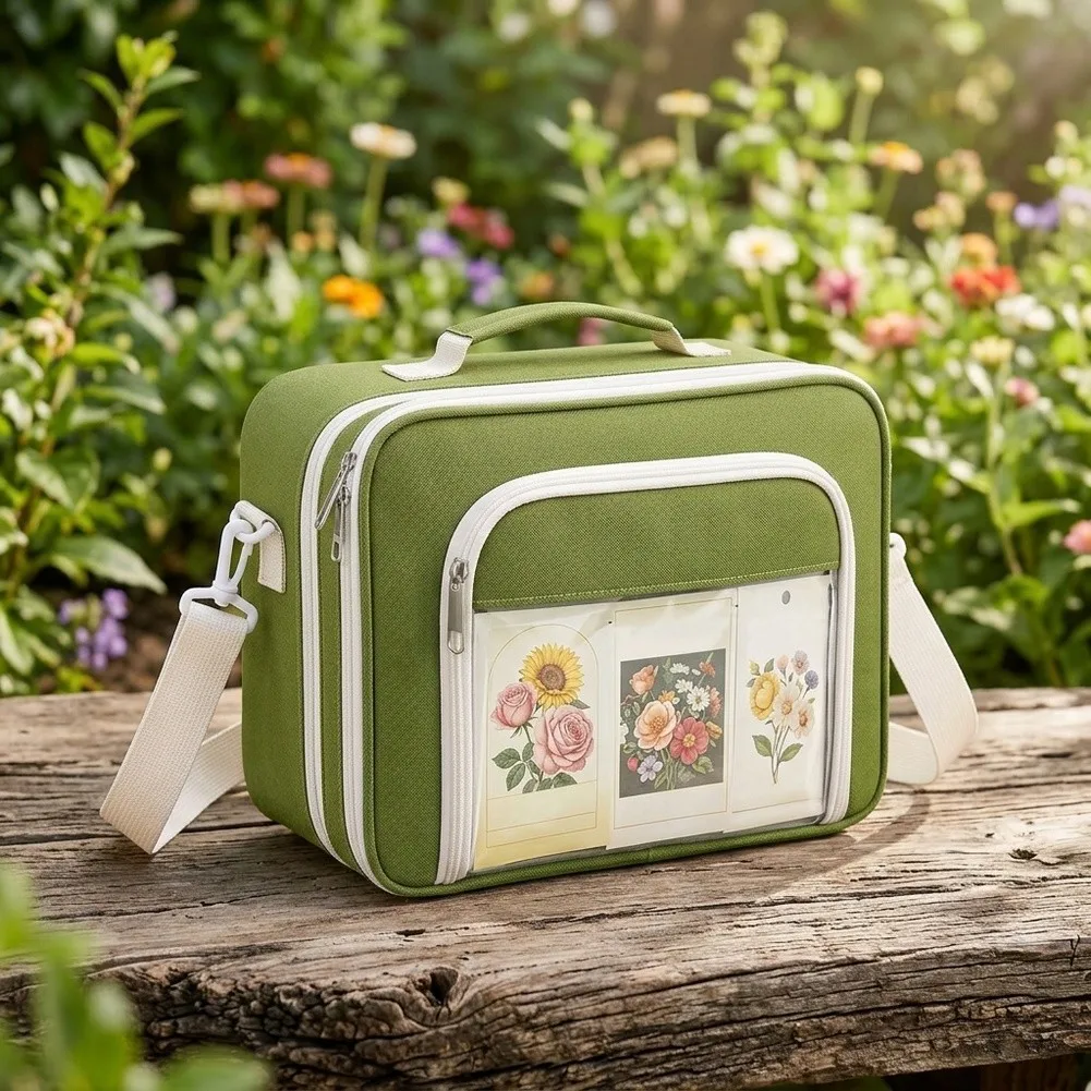 Reusable Storage Binder with 20 Envelopes 3-Ring Binding Polyester Material and Zippered Closure for Long-Term Viability