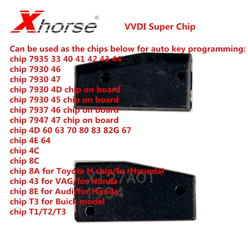 AC070022 Xhorse VVDI Super Chip XT27A01 XT27A66 For VVDI2 VVDI Key Tool Mini Key Tool Transponder For ID46 40 43 4D 8C 8A T347