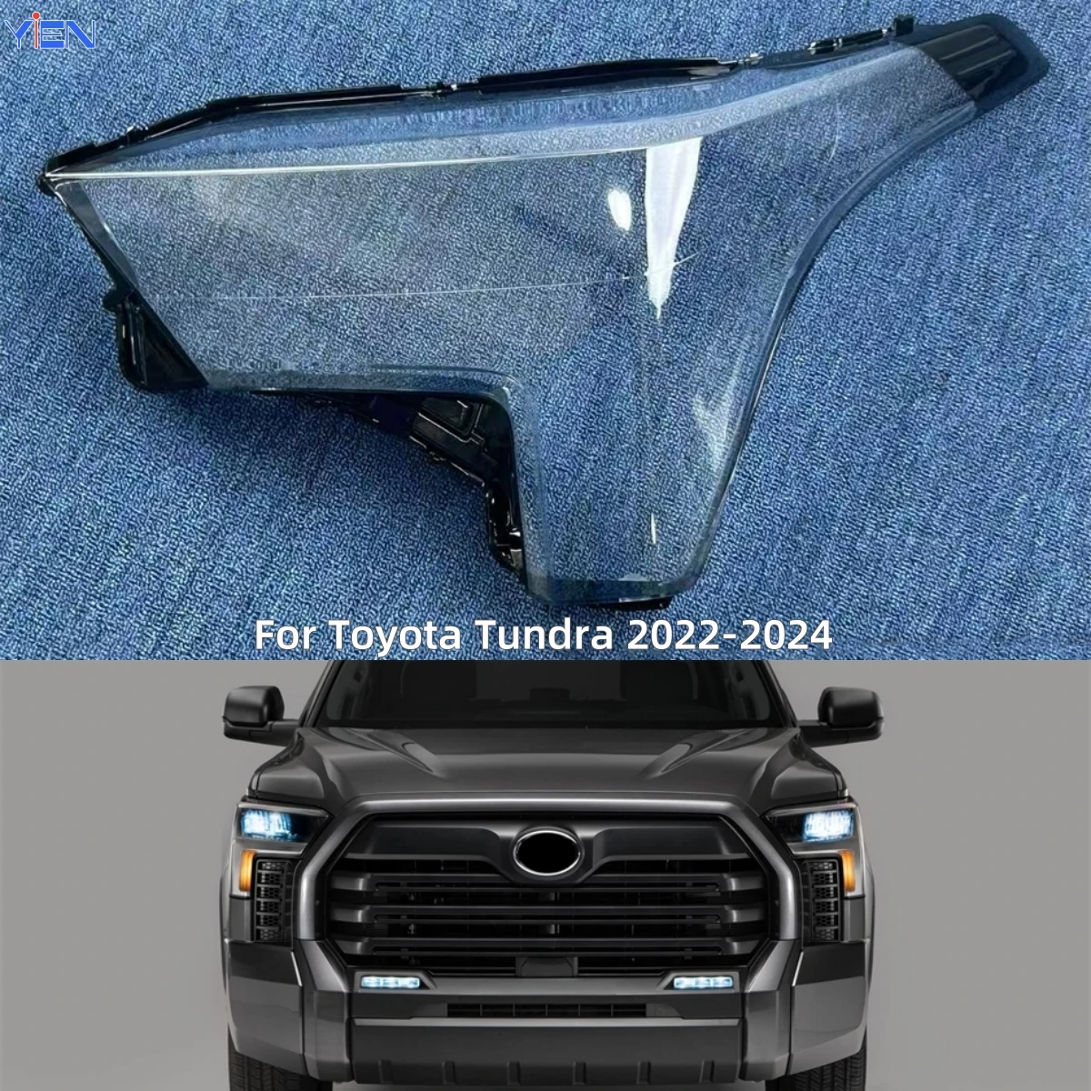 

Для Toyota Tundra 2022 2023 2024, автомобильные детали и аксессуары, линзы, корпус фары, лампы, стекло