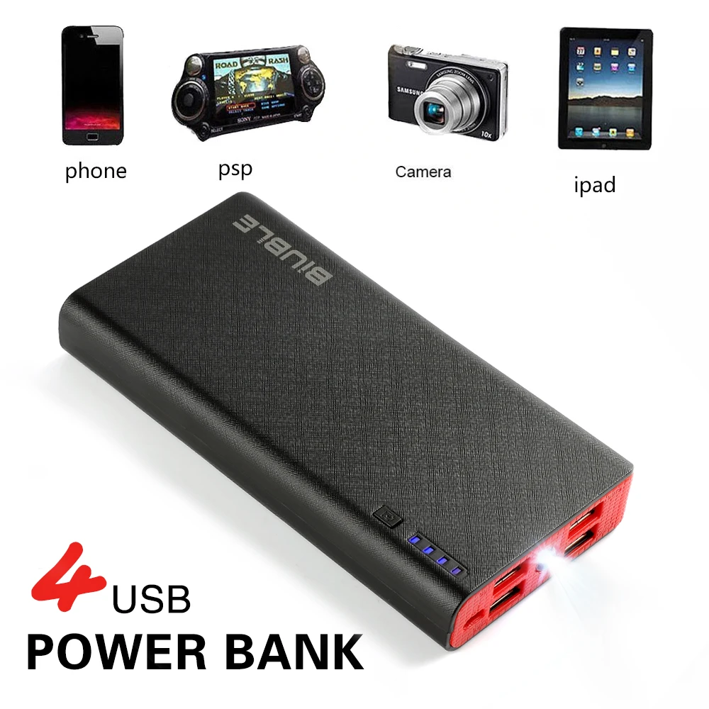 Mini Power Bank 20000mAh Charging Powerbank Portable External Battery Phone Charger for iPhone Xiaomi Samsung