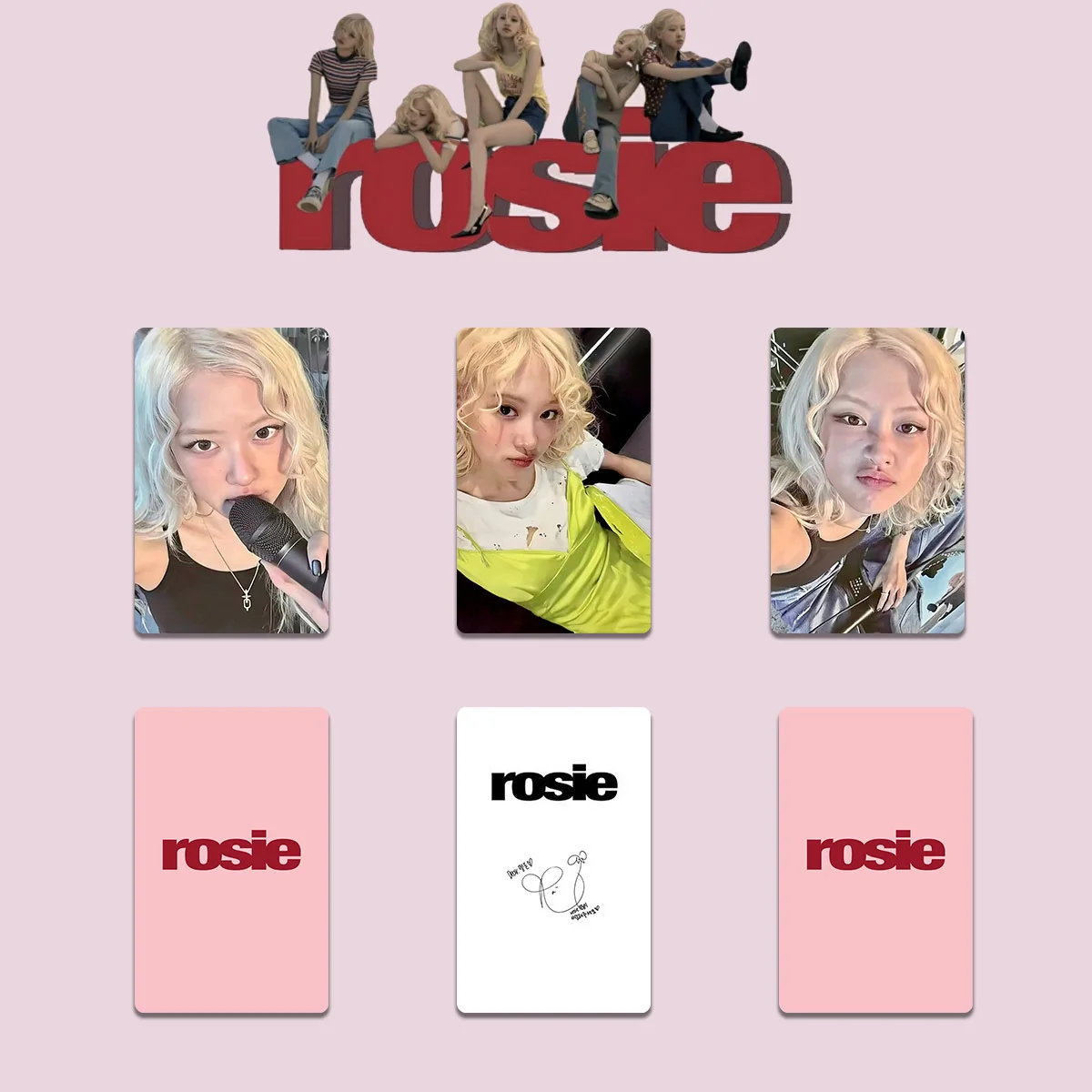 Kpop Idols ROSE Solo Album ROSIE Photocard Double Sides Printing Special Card Korean Style LOMO Card Fans Collection Gift