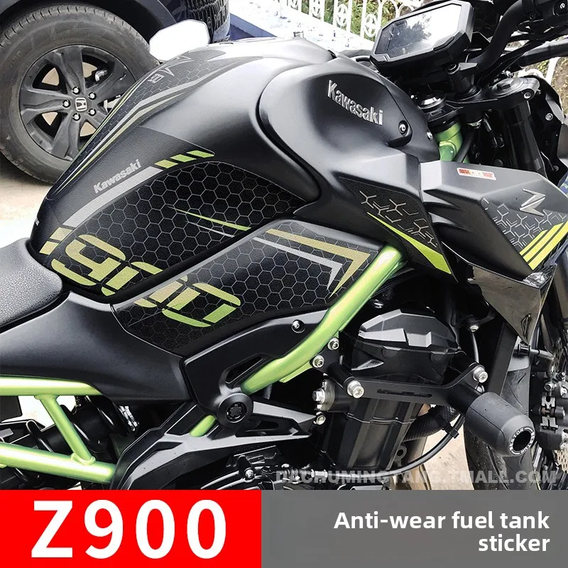 

Наклейка на топливный бак для Kawasaki Z900, наклейка «рыбья кость», модифицированная наклейка, утолщенная наклейка, цветная декоративная наклейка с принтом «латте»