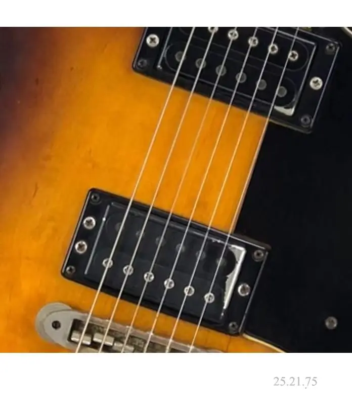 solid wood neck thru electric guitar, double cutaway shape, sepia burst surface black Pickguard bone nut