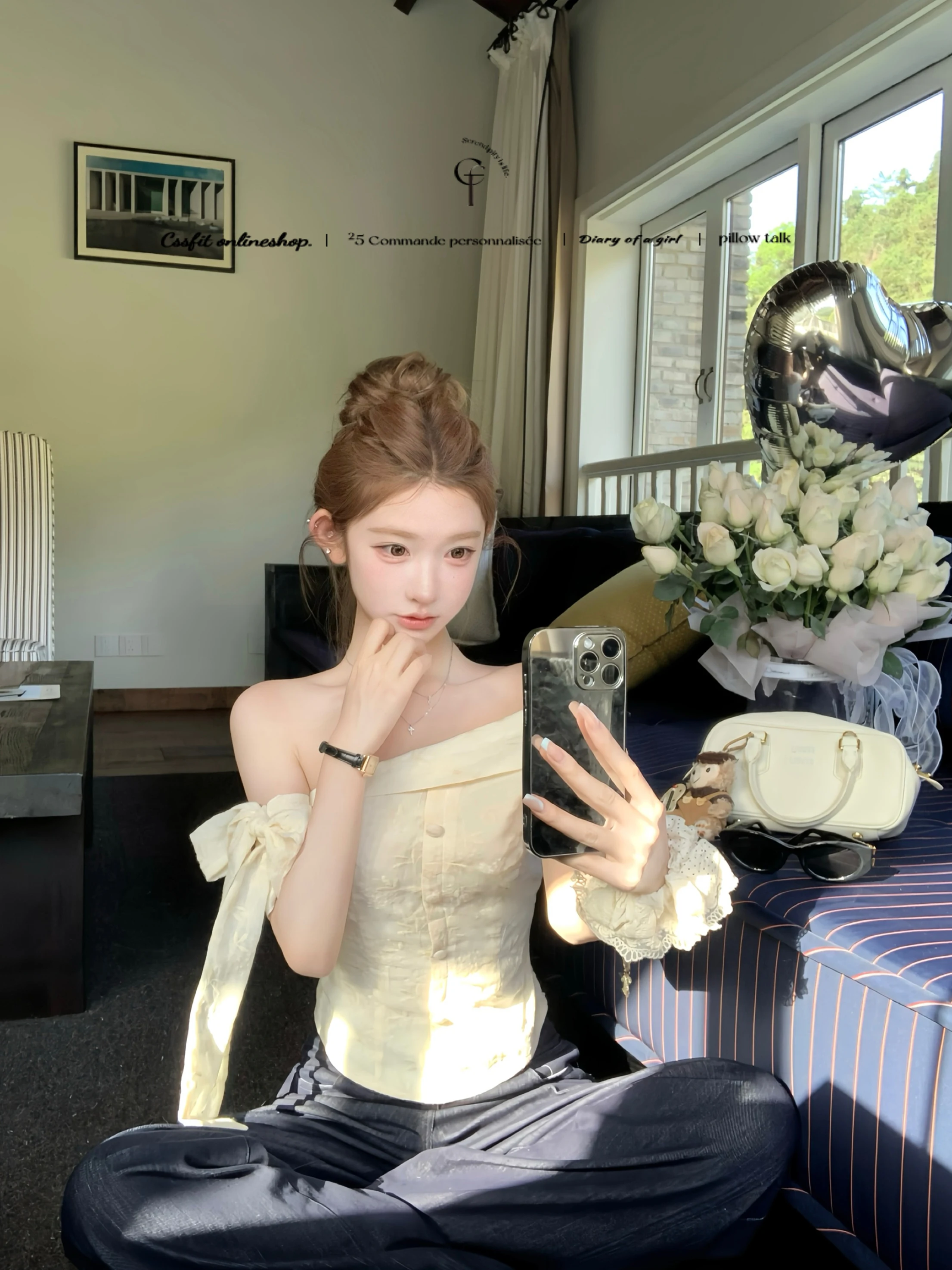 

Женский летний топ из чистого хлопка с вышивкой, открытыми плечами и узлом, приталенный, с коротким рукавом, универсальный стиль