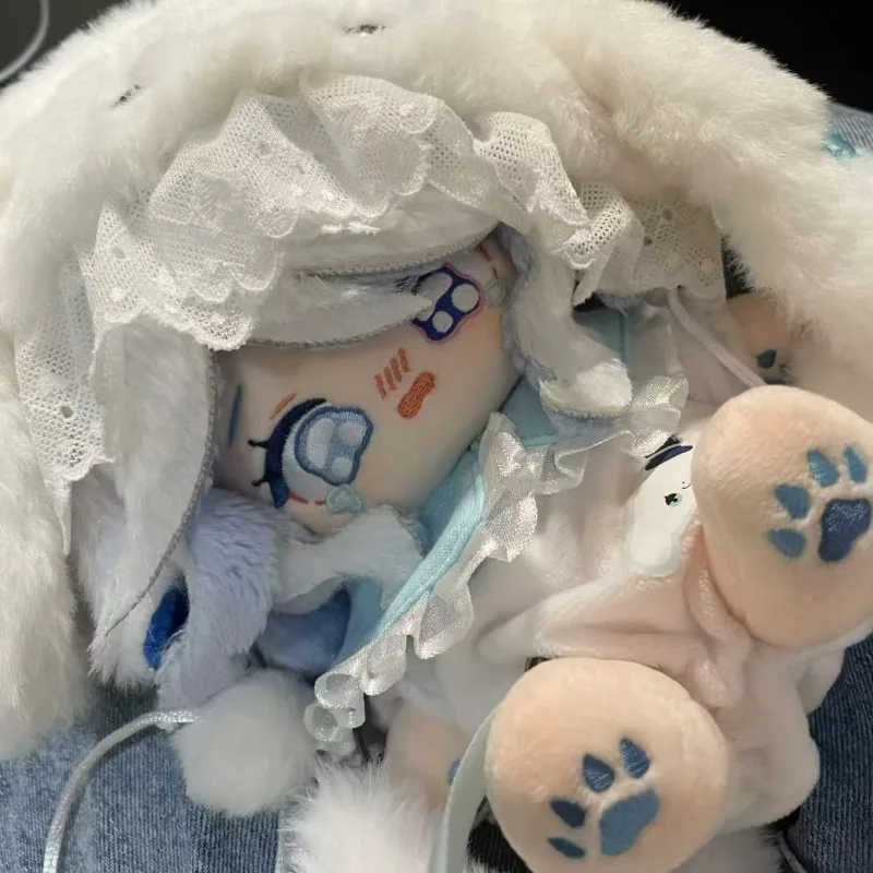 20CM Anime Genshin Impact Furina śliczne pluszowe lalki z szkieletem nadziewane Cosplay Kawaii uszy festiwal dla przyjaciół prezent