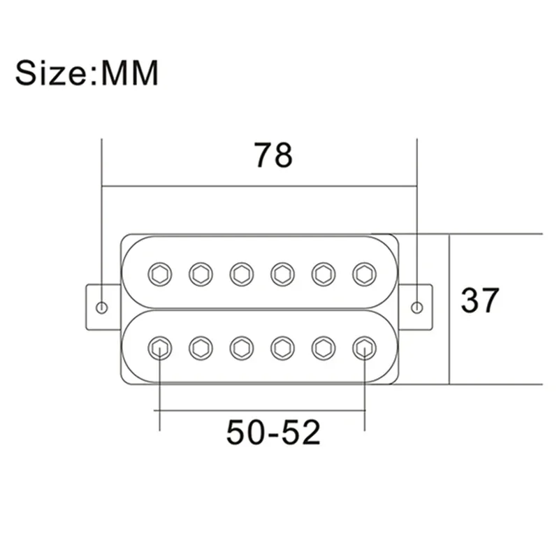 6-String Electric Guitar Pickups Humbucker Dual in Line Adjustable Hex Screw Coil Splitting  Pickup Multi-Colour