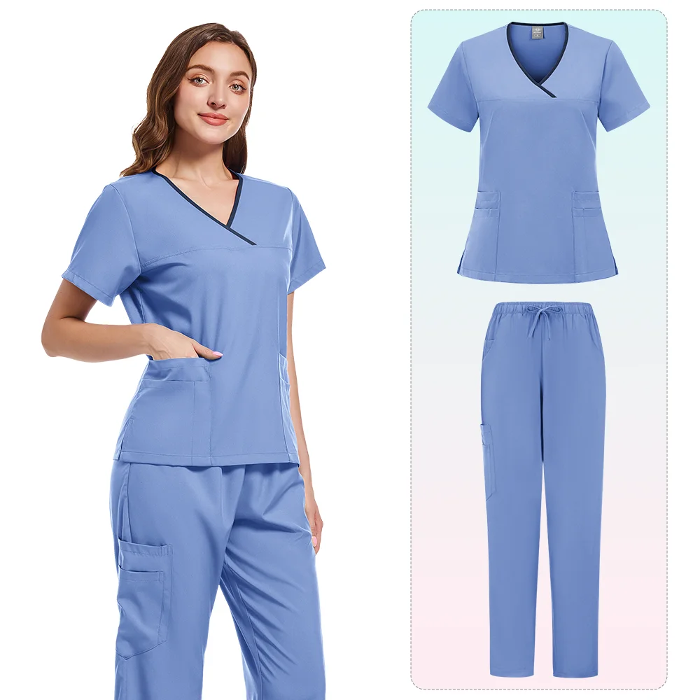 Atacado sala de operação uniforme médico ternos esfrega hospital conjunto de trabalho suprimentos enfermeira cirurgia dentária terno workwear feminino