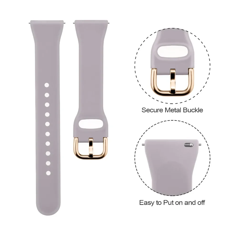 20mm Thin Silicone Band For Samsung Galaxy Watch FE 7 6 5 4 40mm 44mm/Watch 4 6 Classic/Active 2/5Pro 45mm/Watch 3 41mm Strap