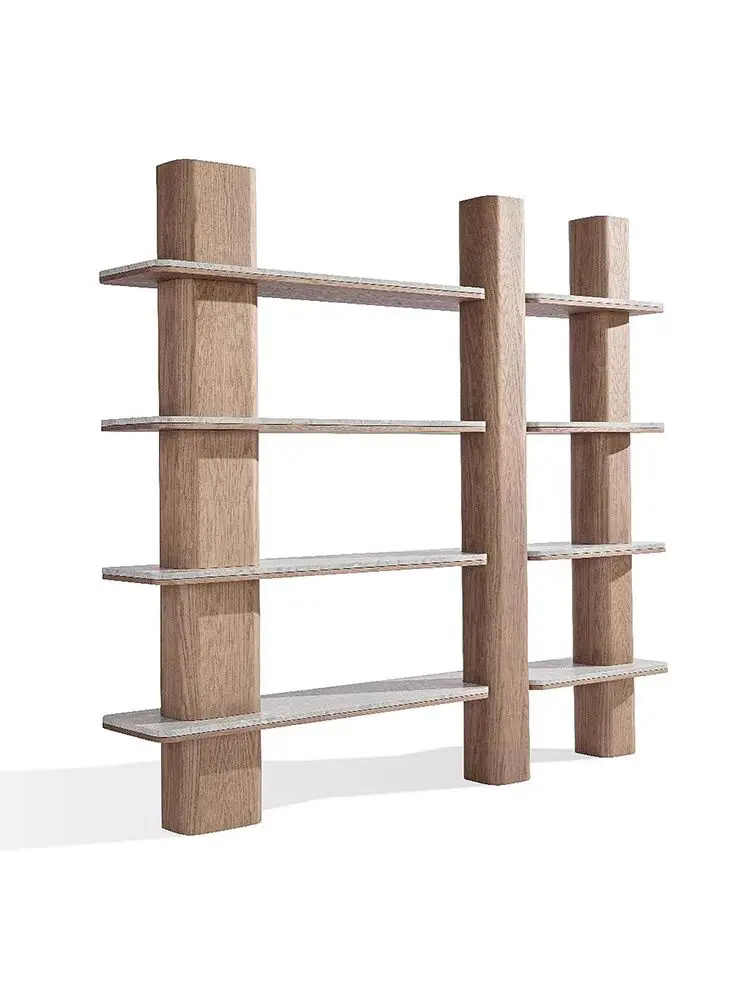 Italian Minimalist Bookshelf Designer Villa Mansion Whole House Custom Living Room Solid Wood Decorative Frame