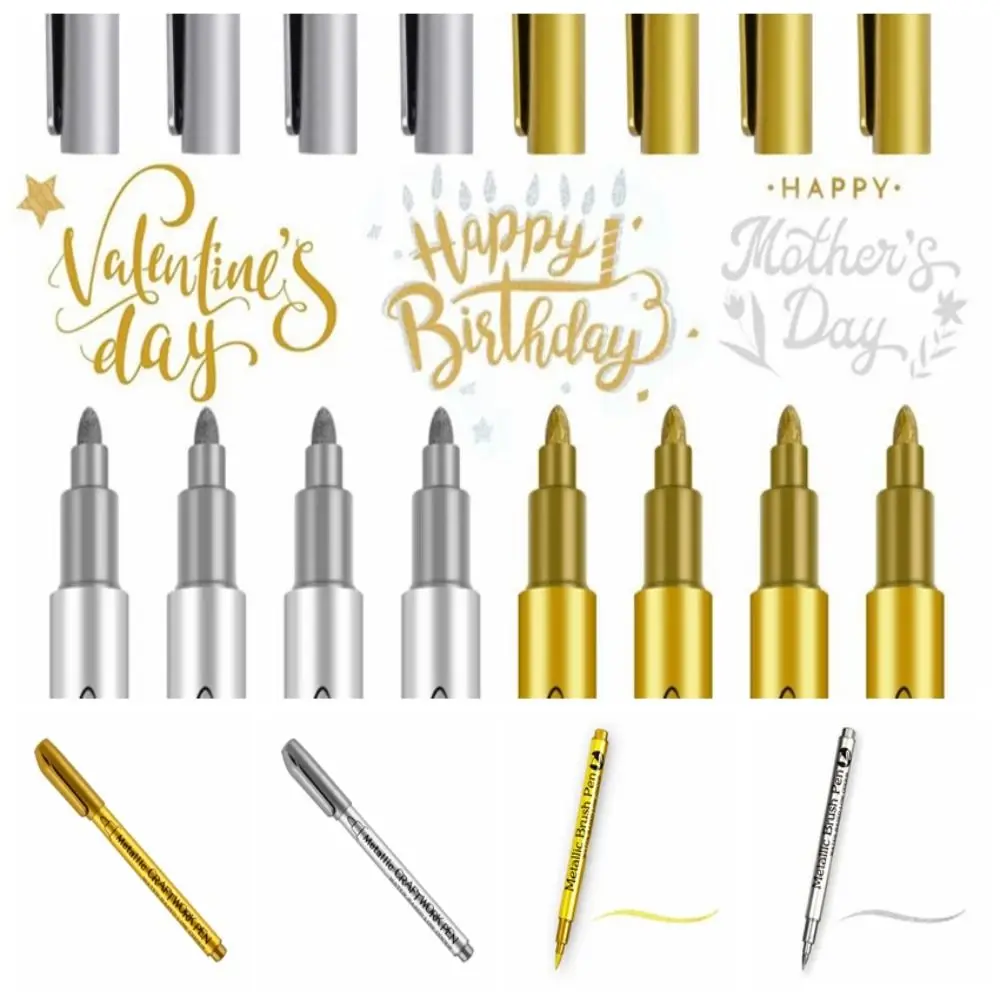 

Ink Is Shiny Metallic Marker Pens Long-lasting Not Fade Paint Marker Pens Waterproof Persistent Resin Mold Pen Children Gift