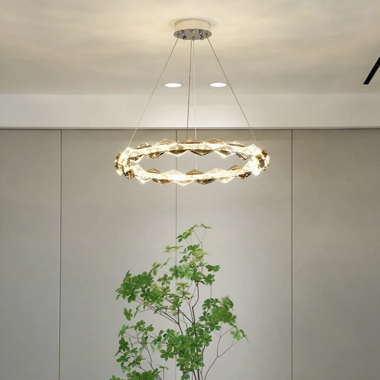 

Industrial Style Ceiling Light Modern Hanging Lamp Lighting Led Decorative Crystal Chandelier