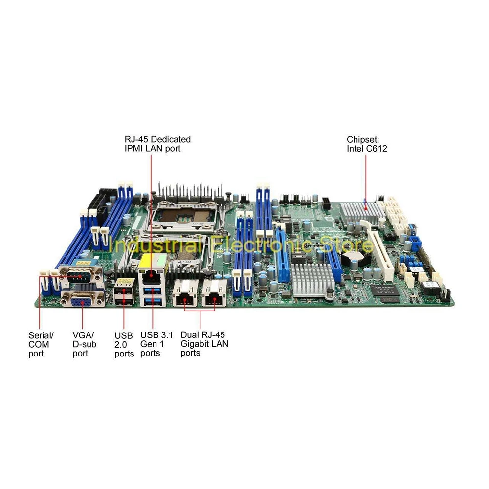 サーバー用マザーボード,Asrock互換,ep2c612d8,ddr4,atx,r3 E5-2600/4600 v3,e2c612d8