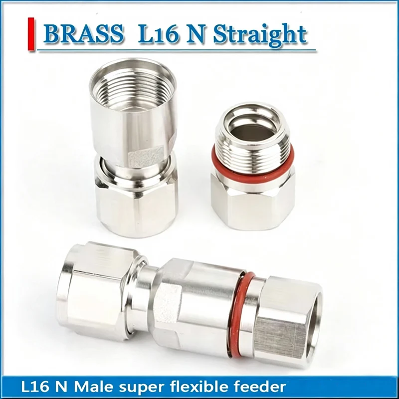 High-quality L16 N Male Clamp Solder for 1/2' Corrugated Cable Super Flexible 50-9 RF Connector Standard Andrew Brass