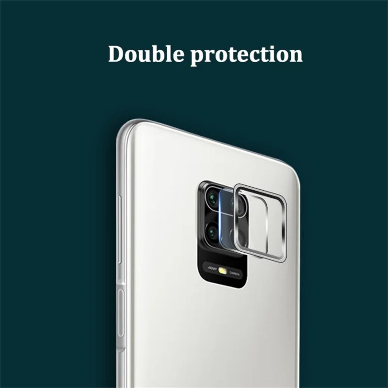 For Redmi Note 9 9s Pro Max 4G Metal Camera Lens Protector Ring Scratch-resistant Anti-fingerprint Back Camera Protective Film