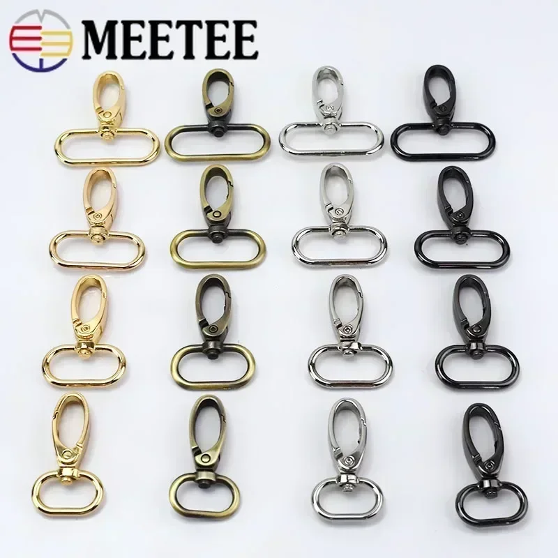 10/20Pcs 20/26/32/38mm Metal Bags Strap Buckles Lobster Clasp Collar Carabiner Snap Hook DIY KeyChain Bag Part Accessories