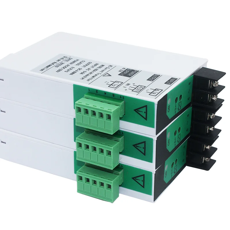 AC 5ma 10ma 20ma Current Transmitter Analog Output 4-20ma 0-5v AC  Din Rail  Current Sensor Transducer DC24V