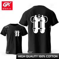 Scuba Diving Twinset Print T Shirt for Men Summer Fashion Diver Man Tees Short Sleeve Scuba Dive Diving Men T-shirts Y2k Tops