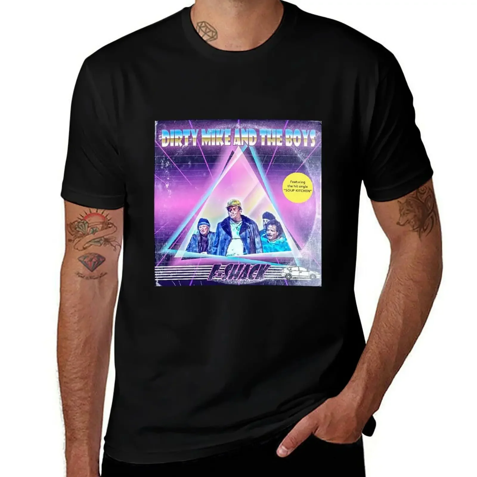 Camiseta Dirty Mike y los niños, ropa de boutique de San Valentín, camisas de entrenamiento de archivo azul para hombres