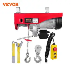 VEVOR 200-800kg Electric Hoist with Wired/Wireless Remote Control Lifting Crane Cable Hoist Winch for Boat Car Garage Elevator