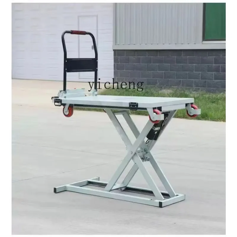 New Trolley Lift With Truck Handling Electric Hydraulic Flatbed Scissor Lift Table