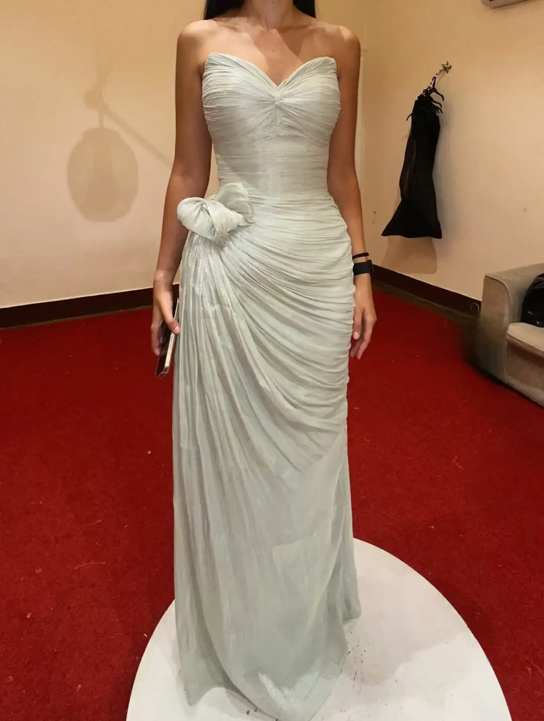 Neues Design, herzförmiger, großer Bogenknoten, plissiert, schlicht, elegant, Meerjungfrau, Abendkleid, Abschlussball, formelles Partykleid