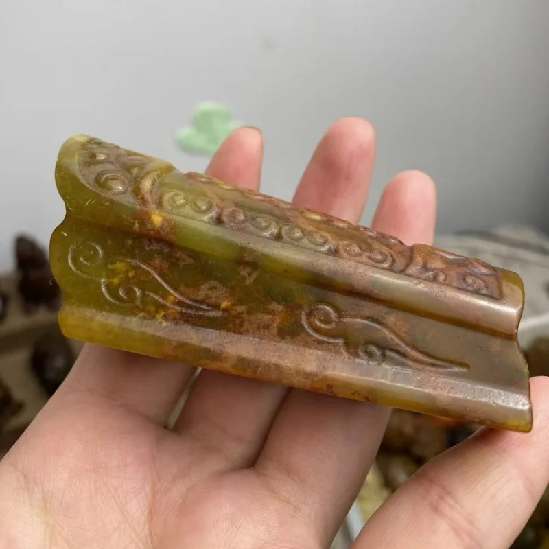 Popular Live-Streaming : Han Dynasty Pendant, Xiuyan , Ancient , Antique Jadeite, Vintage Jade Item, Sy