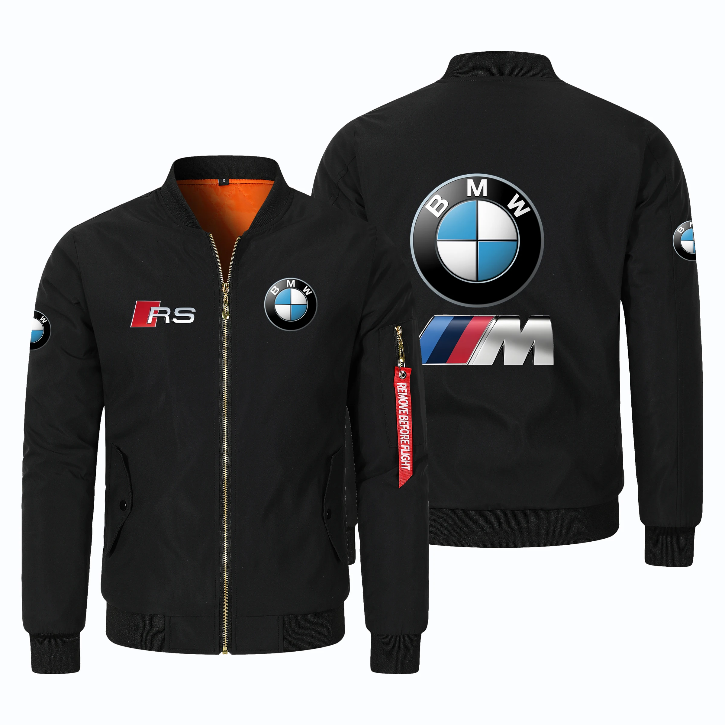 BMW logo Men's Cotton Jacket, Thickened BMW Jacket, Cold Resistant Outdoor Jacket, Assault Jacket, Men's Autumn and Winter New