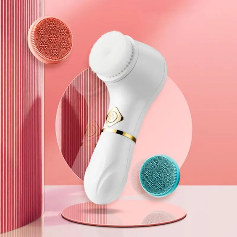 Waterproof Facial Cleansing Brush For Men & Women Rechargeable Rotating Exfoliating Electric Face Scrubber Cleanser Brush