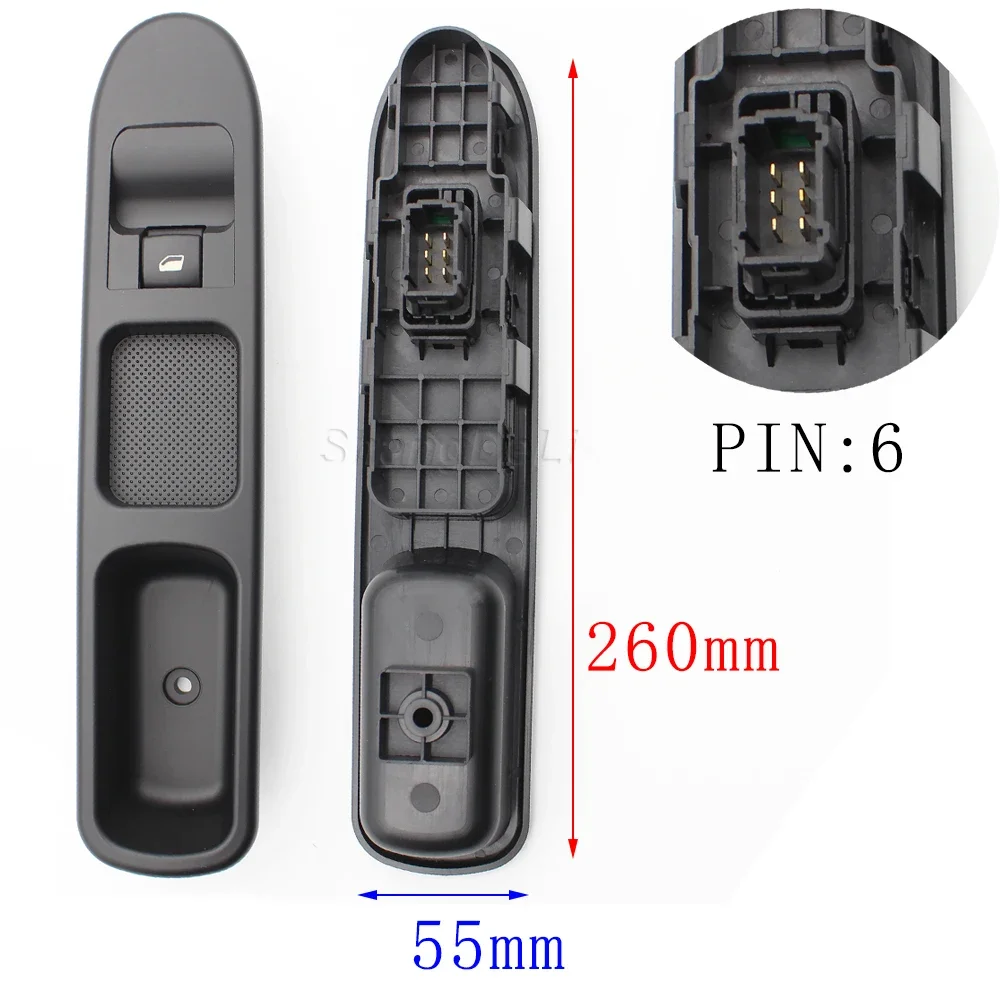 Electric Window Lifter Control Switch For Peugeot 207 2007 2008 2009 2010 2011 2012 Door Glass Riser Button Front Right Side