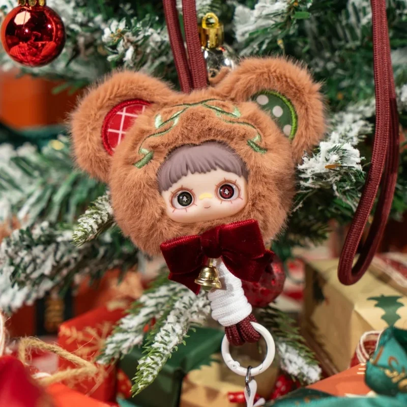 Nommi Christmas Limited Plush Toy Earphone Bag Mobile Phone Lanyard Cute Doll Christmas Furry Memo Notebook Anime Accessories