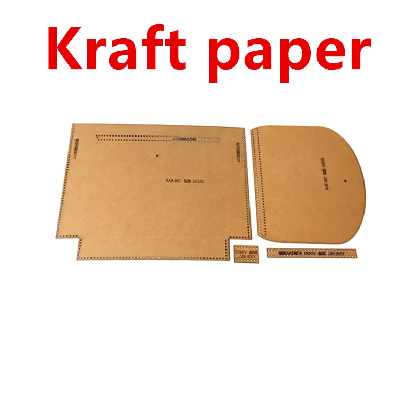 DIY Handmade Mini Messenger Bag Kraft Paper Template Handmade Leather Craft Bag Sewing Template 20*18*4