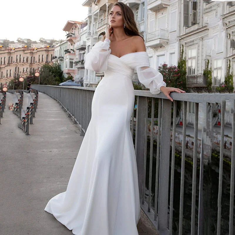 

LORIE Off The Shoulder Mermaid Wedding Dresses Sexy Backless Bride Dress Sweetheart Elegant Wedding Gowns Customized 2024