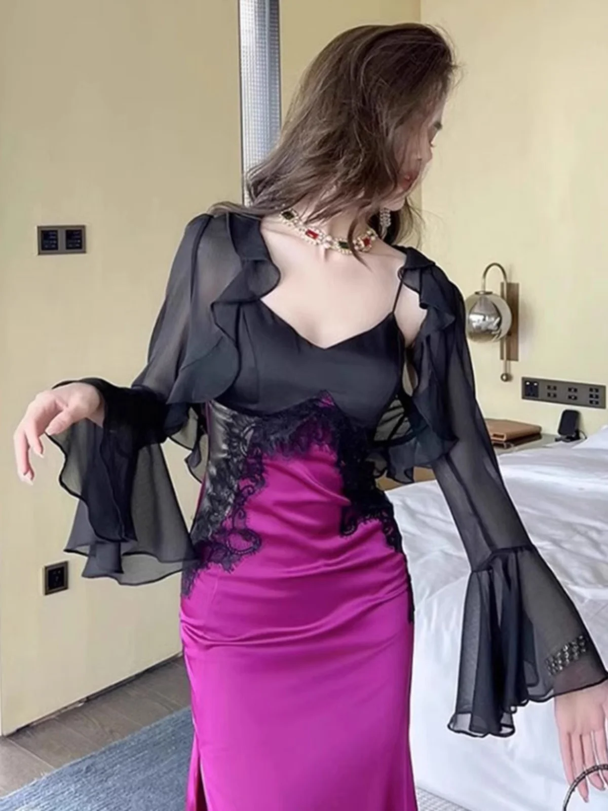 Women's Summer Short Sleeve Sun Protection Shirt Chiffon Outerwear with Strap Dresses Small Shawl Short Cardigan Thin Cover up