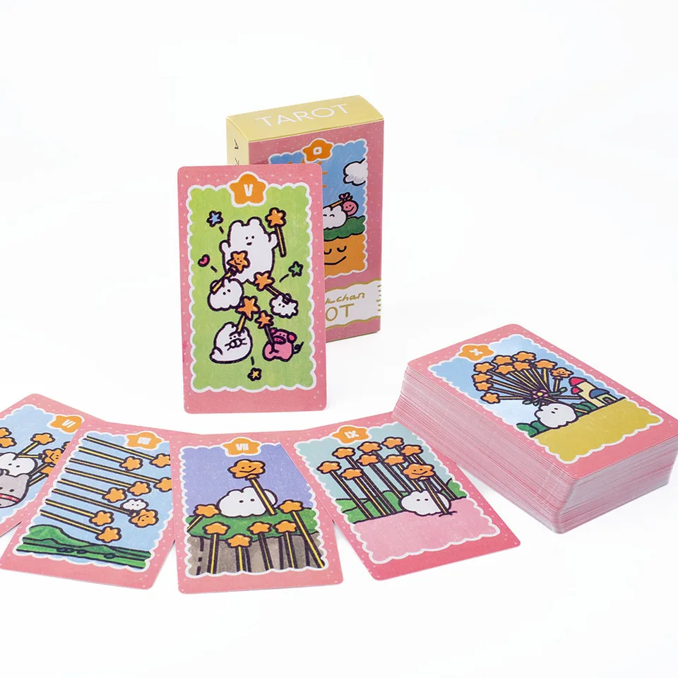 10.3*6Cm Mokmokchan Tarot 78Pcs Kawaii Tarot Cards Playing Game
